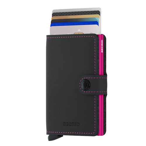 Secrid Mini Wallet Matte Black & Fuchsia Secrid 