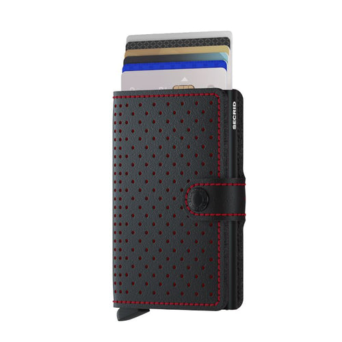 Secrid Mini Wallet Perforated Black Red Secrid